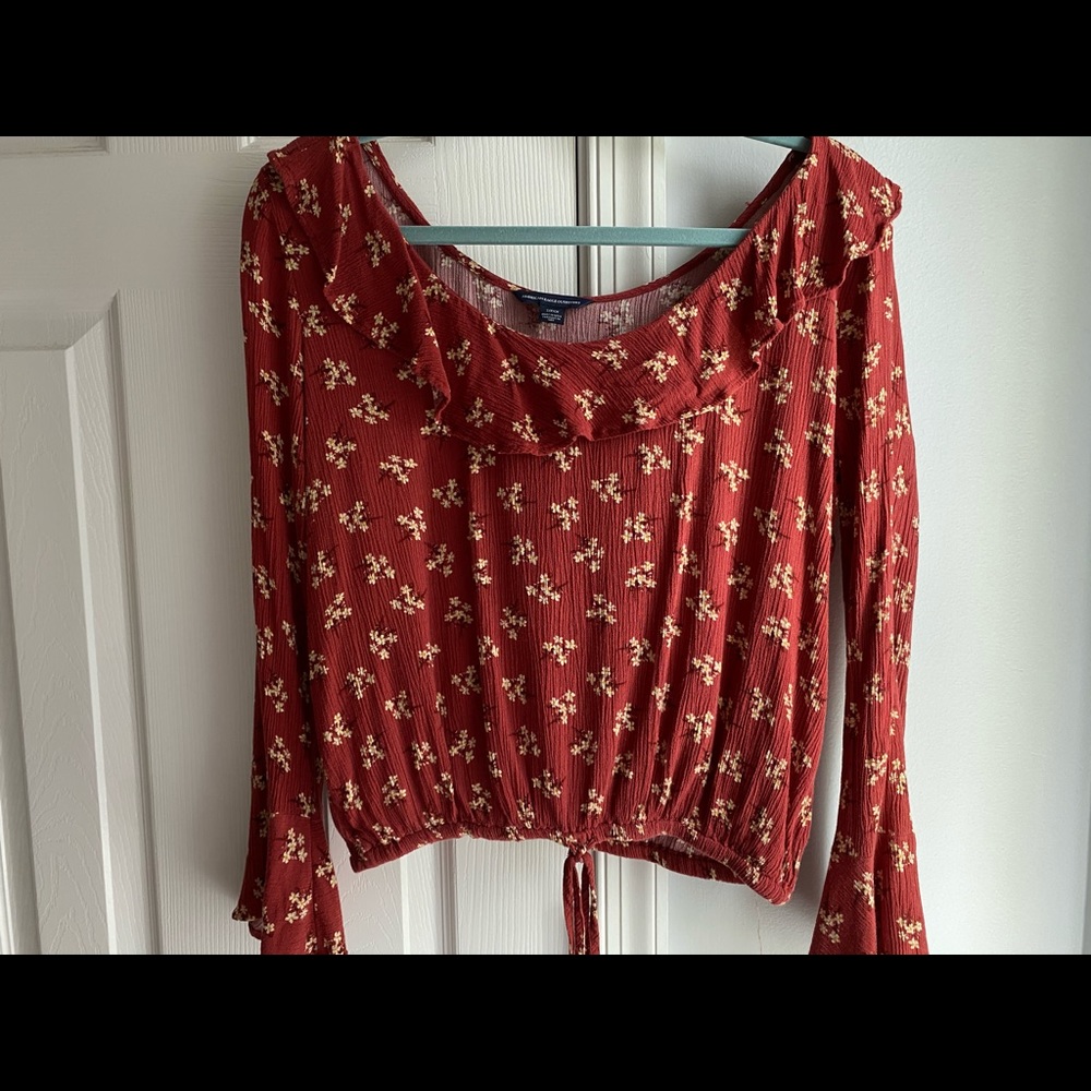 american eagle off the shoulder blouse